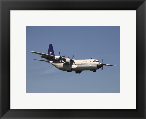 Framed C-130/L-100 Hercules of the Royal Saudi Air Force Print