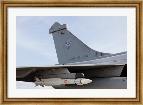 Framed MICA Missile Under the Wing of a French Air Force Rafale Aircraft Print