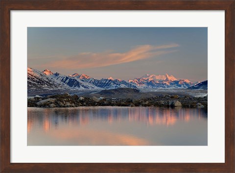 Framed British Columbia, Alsek River Valley, Lake, Glacier Print