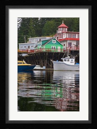 Framed British Columbia, Prince Rupert Boats in harbor Print