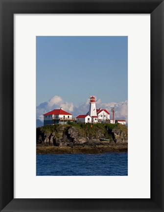 Framed Canada, British Columbia Green Island Lighthouse Print