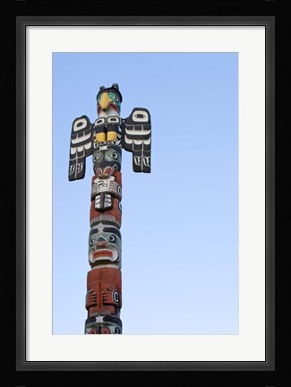 Framed Totem Pole, Royal BC Museum, Victoria British Columbia Print