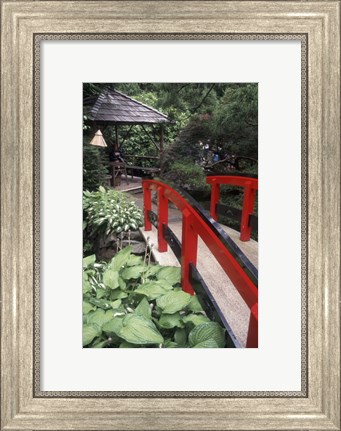 Framed Japanese Garden at Butchart Gardens, Vancouver Island, British Columbia, Canada Print