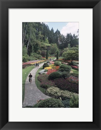 Framed Sunken Garden at Butchart Gardens, Vancouver Island, British Columbia, Canada Print