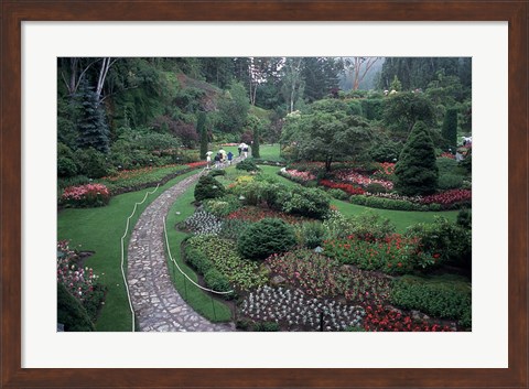 Framed Butchart Gardens, Vancouver Island, British Columbia, Canada Print