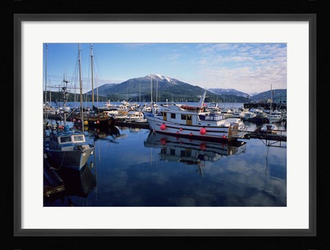 Framed Fishing Boats, Prince Rupert, British Columbia, Canada Print
