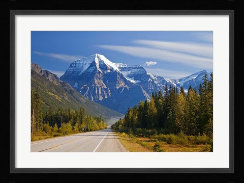 Framed Highway through Mount Robson Provincial Park, British Columbia, Canada Print