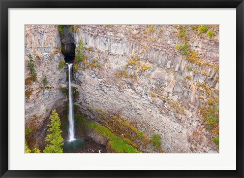 Framed Spahats Falls, Wells Gray Provincial Park, British Columbia, Canada Print