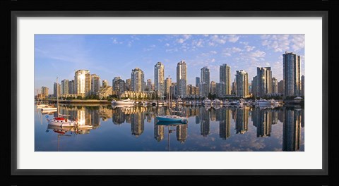 Framed City Skyline, False Creek, Vancouver, British Columbia Print