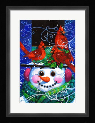 Framed Snowy Night Print