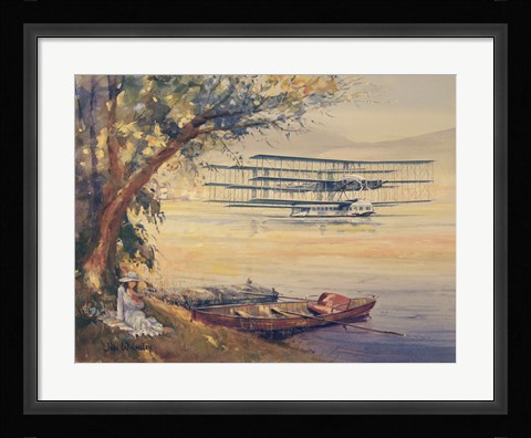 Framed Italian Designer Caproni's Design for a Transatlantic Passenger Plane Print