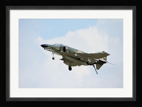 Framed F-4 Phantom in Flight over Houston, Texas Print