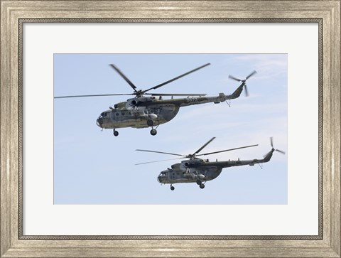 Framed Mil Mi-17 Helicopters of the Czech Air Force Print