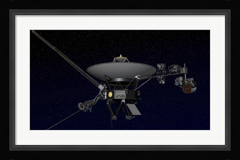 Framed Artist's Concept of One of the Twin Voyager Spacecraft Print