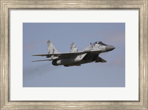 Framed MIG-29 of the Slovak Air Force in Digital Camouflage Print