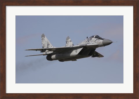 Framed MIG-29 of the Slovak Air Force in Digital Camouflage Print
