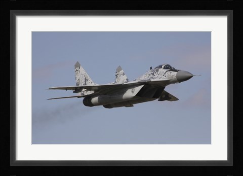 Framed MIG-29 of the Slovak Air Force in Digital Camouflage Print