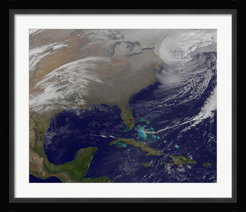 Framed Two Low Pressure Systems Merge Together and form a Giant Nor'easter Print