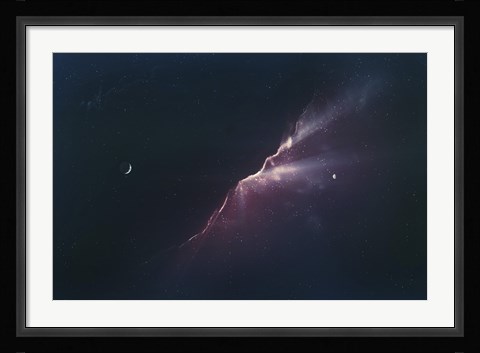 Framed Rays of Light from a Newborn Nebula Print