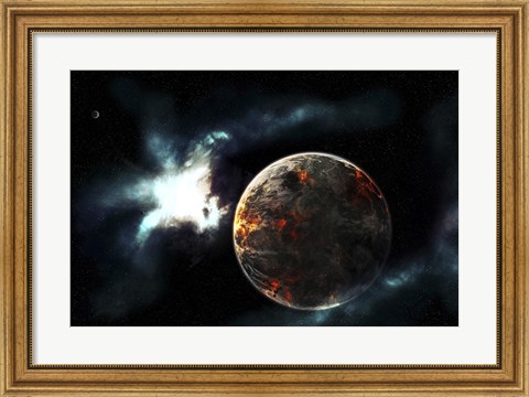 Framed Planet Harvested off it&#39;s Resources and Left for Dead on it&#39;s Own Print