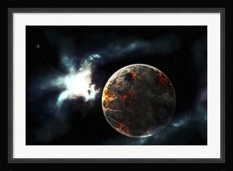 Framed Planet Harvested off it's Resources and Left for Dead on it's Own Print