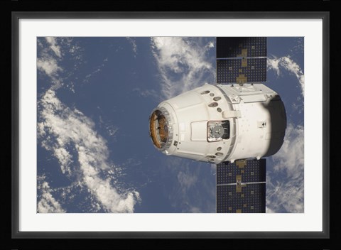 Framed SpaceX Dragon Commercial Cargo Craft Print