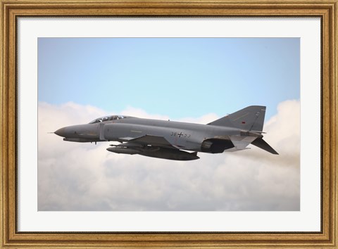 Framed German F-4F Phantom in flight over Wittmund, Germany Print