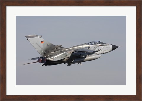 Framed German Air Force Tornado ECR taking off over Germany Print