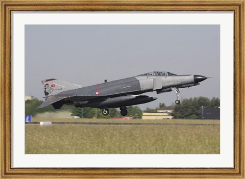 Framed Turkish F-4E Phantom takes off from Lechfeld Airfield, Germany Print