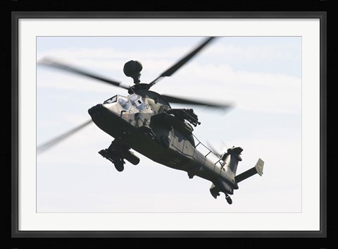 Framed German Army Tiger Eurocopter in Flight over Germany Print