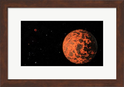 Framed Artist&#39;s Concept of an Exoplanet Known as UCF-101, Orbiting a Star called GJ 436 Print