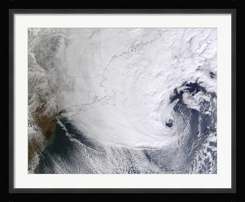 Framed Winter Storm Over Eastern New England Print