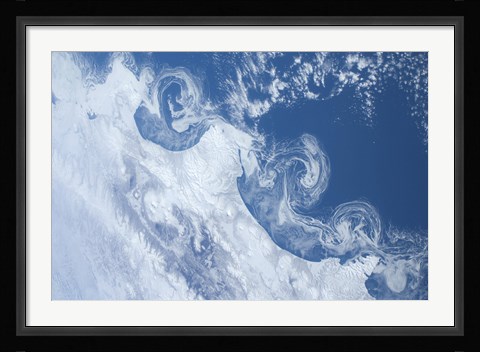 Framed Ice Floes Clong the Coastline of Kamchatka Print