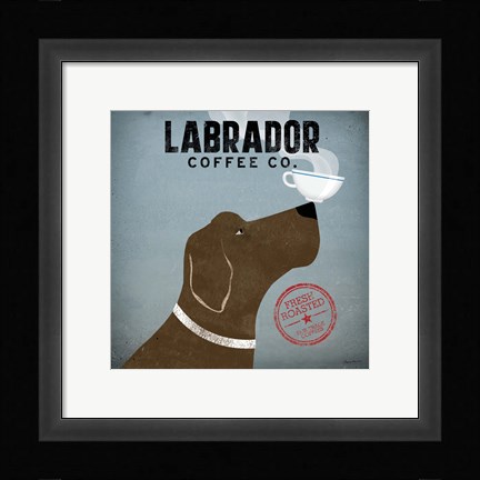 Framed Labrador Coffee Co. Print