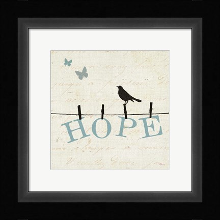 Framed Bird Talk I Print