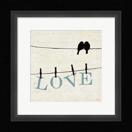 Framed Bird Talk II Print