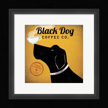 Framed Black Dog Coffee Co. Print