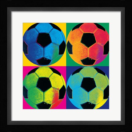 Framed Ball Four-Soccer Print
