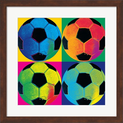 Framed Ball Four-Soccer Print