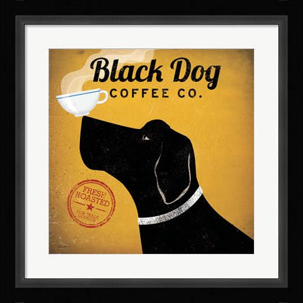 Framed Black Dog Coffee Co. Print