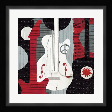 Framed Rock 'n Roll Guitars Print