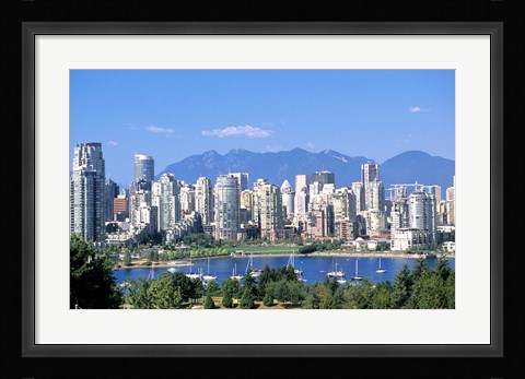 Framed Vancouver Waterfront, British Columbia, Canada Print