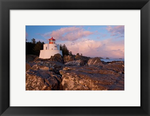 Framed Amphitrite Lighthouse, Vancouver Is, British Columbia Print