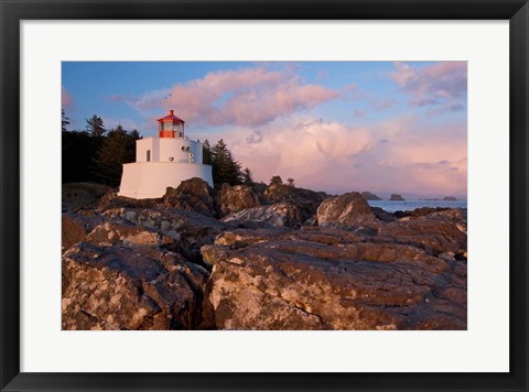 Framed Amphitrite Lighthouse, Vancouver Is, British Columbia Print