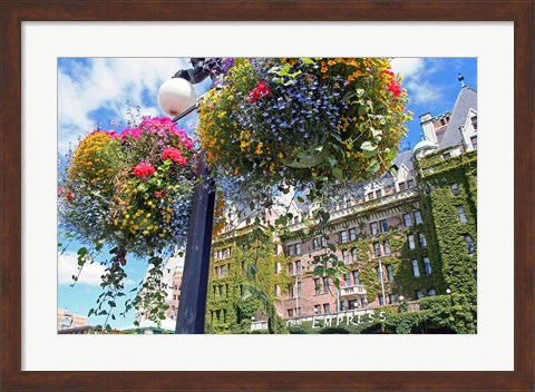 Framed Flowers, Empress Hotel, Victoria, British Columbia Print