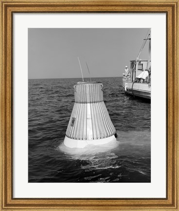 Framed Model of the Mercury Capsule undergoes Floatation Tests Print