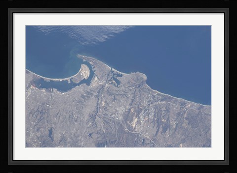 Framed View from Space of San Diego, California Print