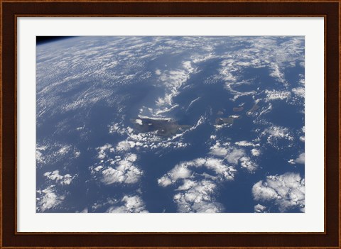 Framed Hawaiian Islands as seen from the International Space Station Print