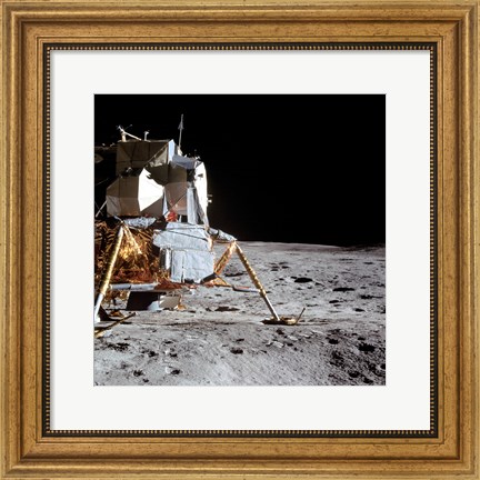 Framed View of the Apollo 14 Lunar Module on the Moon Print