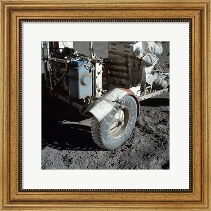 Framed Close-up view of the Lunar Roving Vehicle during Apollo 17 EVA Print
